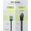 Goobay cabo de rede CAT 6A Slim U/UTP ultraflexível, preto, 0,25 m, conectores snagless extra curtos 74233