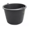 Bradas KTW16 balde de construção em PVC 16L, preto, redondo, com asa metálica e escala interior