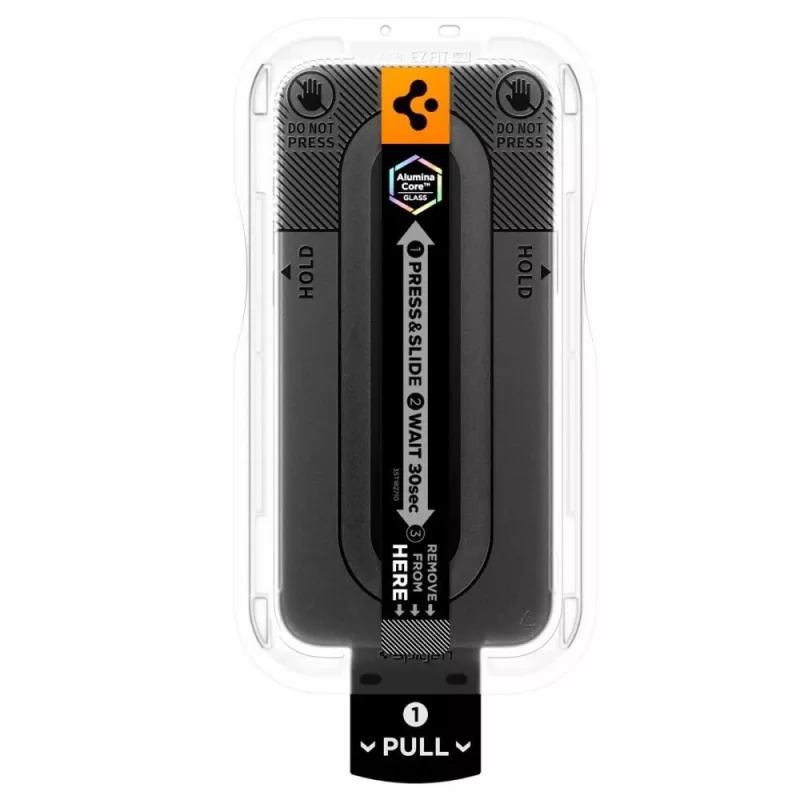 Película protetora de ecrã anti-espião em vidro temperado Spigen Glas.tR EZ Fit Pro HD para iPhone 18 Pro (pack de 2)