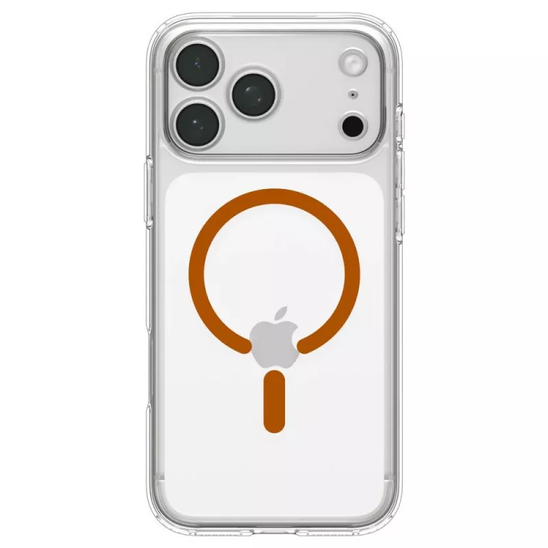 Capa Spigen Ultra Hybrid MagSafe para iPhone 17 Pro / 18 Pro - transparente/laranja