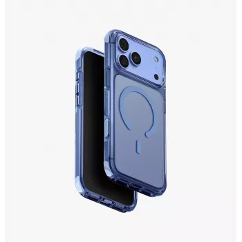 Capa UNIQ Combat para iPhone 18 Pro Max / 17 Pro Max com carregamento MagClick - azul