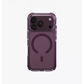 Capa com carregamento UNIQ Combat Magclick para iPhone 18 Pro / 17 Pro – vermelho-bordô
