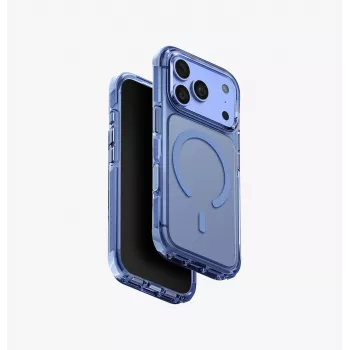 Capa com carregamento UNIQ Combat Magclick para iPhone 18 Pro / 17 Pro – azul