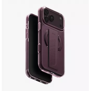 Capa com carregamento UNIQ Heldro Air MagClick para iPhone 18 Pro Max / 17 Pro Max – vermelho-bordô