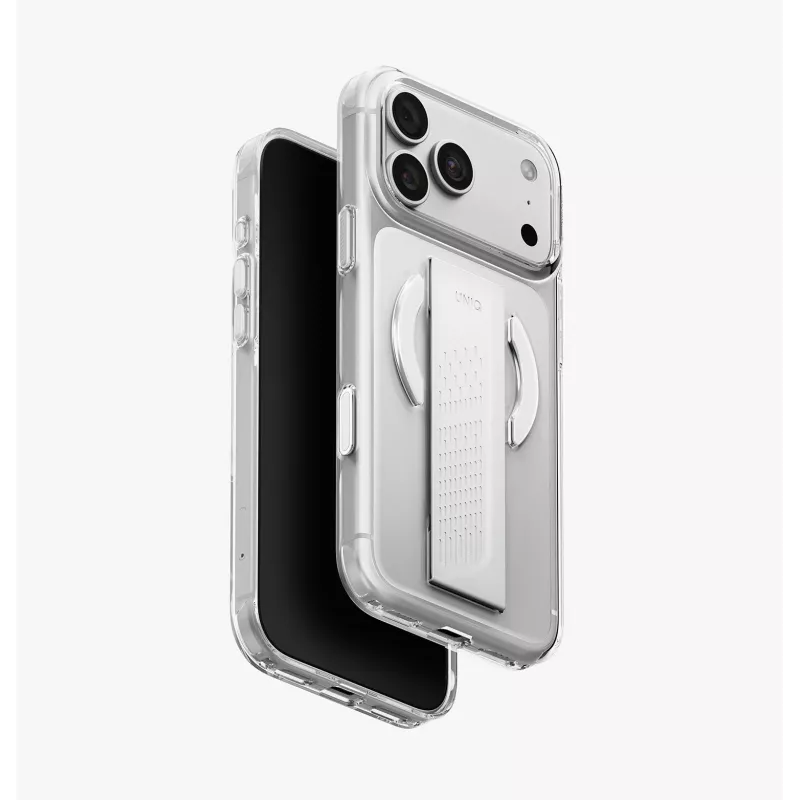 Capa com carregamento UNIQ Heldro Air MagClick para iPhone 18 Pro Max / 17 Pro Max – vermelho-bordô