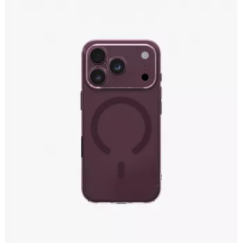 Capa com carregamento UNIQ Airsuit MagClick para iPhone 18 Pro / 17 Pro – vermelho-bordô