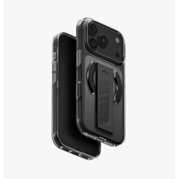 Capa UNIQ Heldro Air para iPhone 18 Pro / 17 Pro com carregamento MagClick, Tinted Smoke