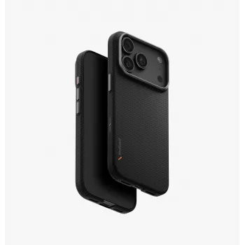 Capa com carregamento UNIQ Keva EDGE MagClick para iPhone 18 Pro / 17 Pro – preto