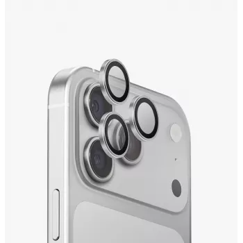 UNIQ Optix Aluguard (DX2) protetor de objetiva da câmara para iPhone 18 Pro / 18 Pro Max – prateado com aplicador