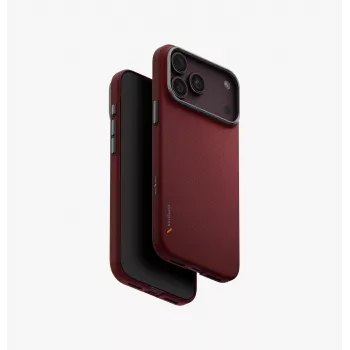 UNIQ Keva Edge Magclick capa de carregamento para iPhone 18 Pro Max / 17 Pro Max – vermelho