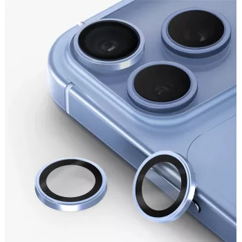 UNIQ Optix Prime protetor de objetiva da câmara para iPhone 18 Pro / iPhone 18 Pro Max – Glacier Chrome com aplicador