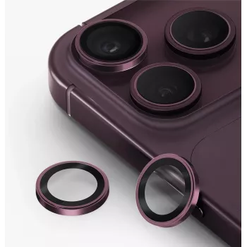 UNIQ Optix Prime protetor de objetiva da câmara para iPhone 18 Pro / iPhone 18 Pro Max – bordô com aplicador