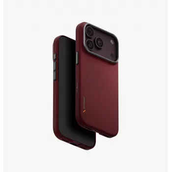 UNIQ Keva Edge MagClick capa de carregamento para iPhone 18 Pro / 17 Pro - vermelho
