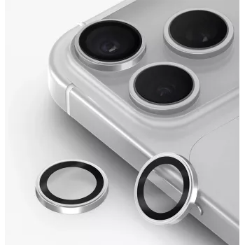 UNIQ Optix Prime protetor de objetiva da câmara para iPhone 18 Pro / iPhone 18 Pro Max – prateado com aplicador