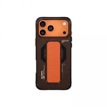 SKINARMA Haxa capa para iPhone 17 Pro com carregamento magnético e suporte de apoio, grafite
