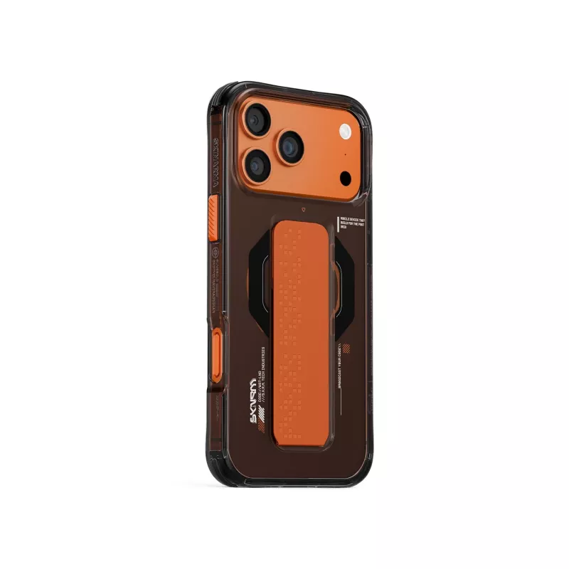 SKINARMA Haxa capa para iPhone 17 Pro com carregamento magnético e suporte de apoio, grafite