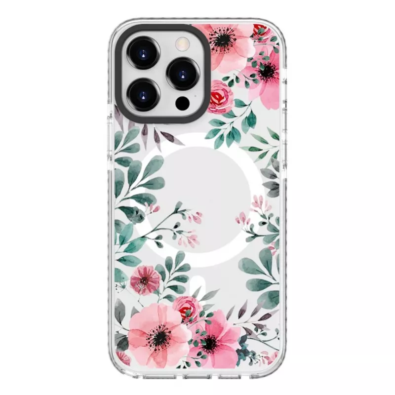 Capa transparente Evelatus para Apple iPhone 15 Pro com MagSafe - impressão personalizada transparente PC+TPU