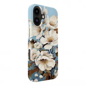 Capa fina Evelatus para Apple iPhone 16 com MagSafe – impressão personalizada Flower Blue