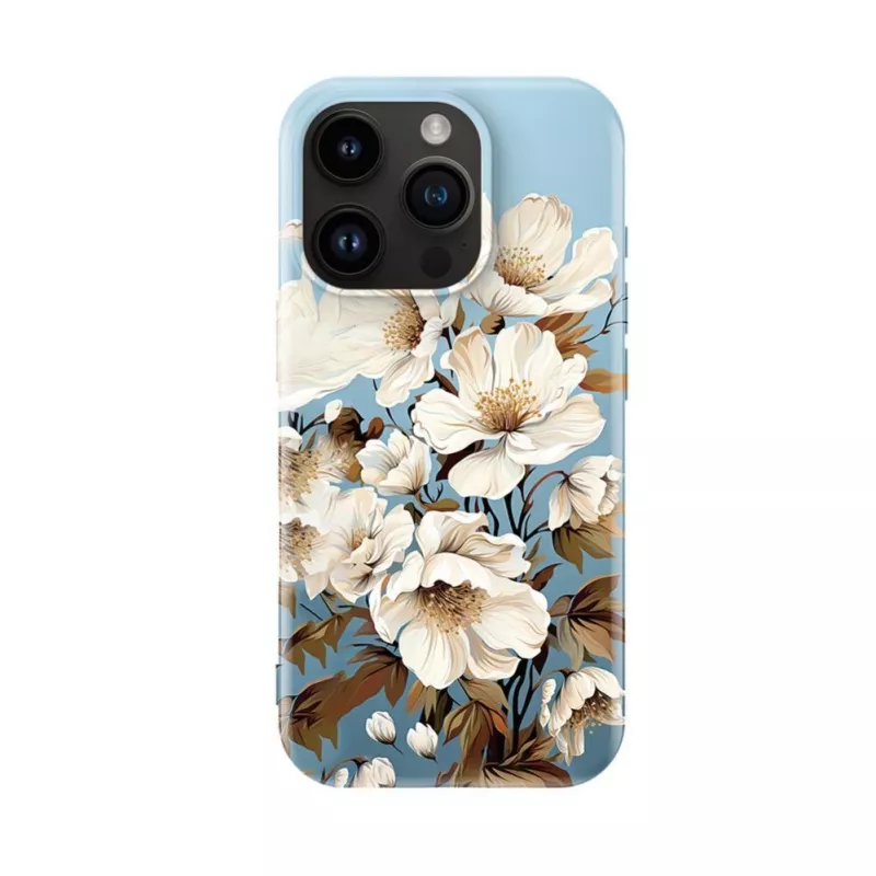 Capa fina Evelatus para iPhone 16 Pro Max com MagSafe - Flower Blue