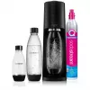 Máquina de gaseificar água SodaStream Terra Megapack preta com 3 garrafas e cilindro de CO2 Quick Connect