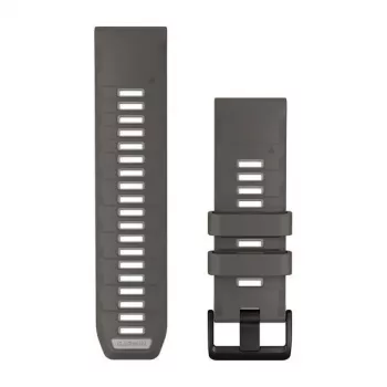 Pulseiras para relógio Garmin QuickFit 26, Pebble Grey/Silver Grey em silicone [010-14510-00]