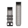 Pulseiras para relógio Garmin QuickFit 26, Pebble Grey/Silver Grey em silicone [010-14510-00]