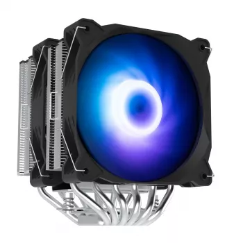 Dissipador de CPU Zalman CNPS12X BP ARGB de torre dupla, 2 ventoinhas PWM de 120mm, preto