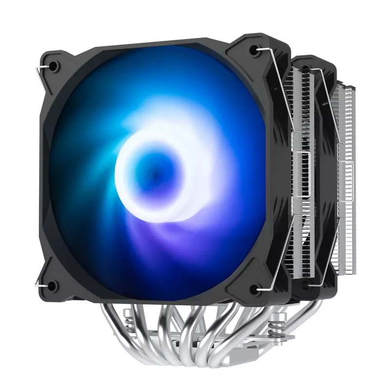 Dissipador de CPU Zalman CNPS12X BP ARGB de torre dupla, 2 ventoinhas PWM de 120mm, preto