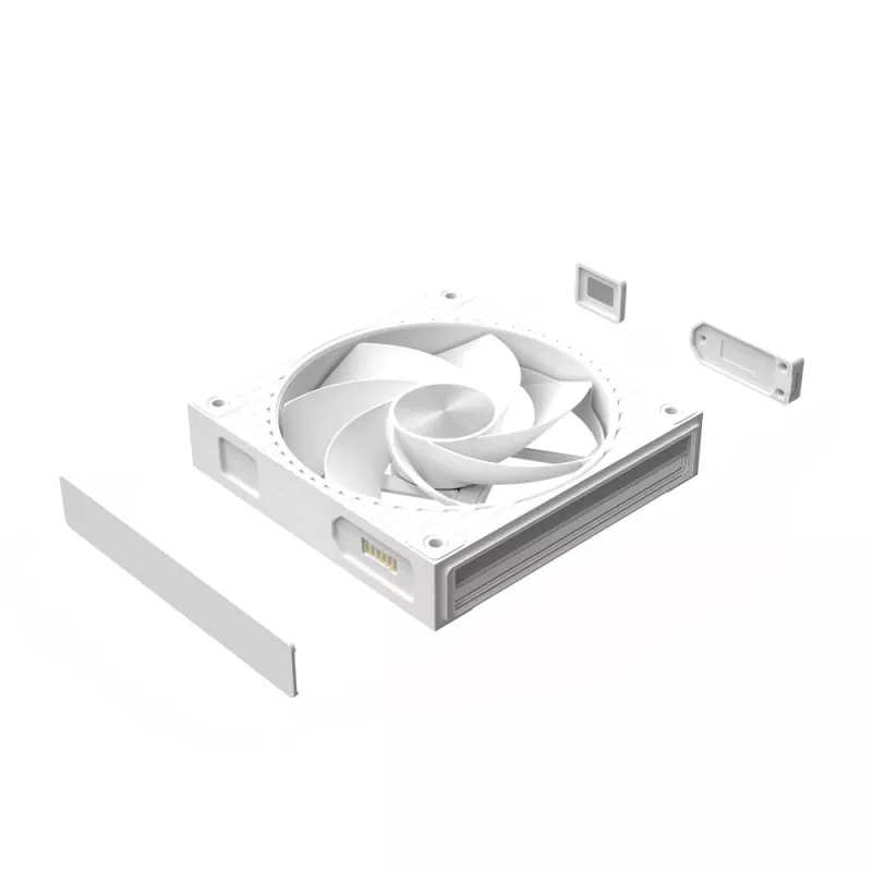 Ventoinha Zalman ZM-DF120R branca 120mm Reverse Daisy Chain ARGB PWM