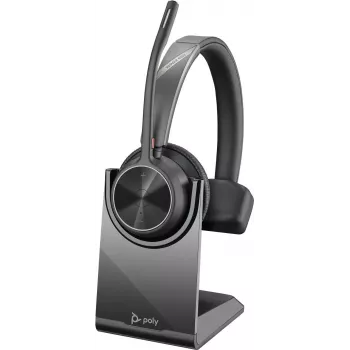 HP Poly Voyager 4300 UC Series 4310 headset sem fios on-ear com adaptador USB-C e base de carregamento, certificado Zoom 218474-01