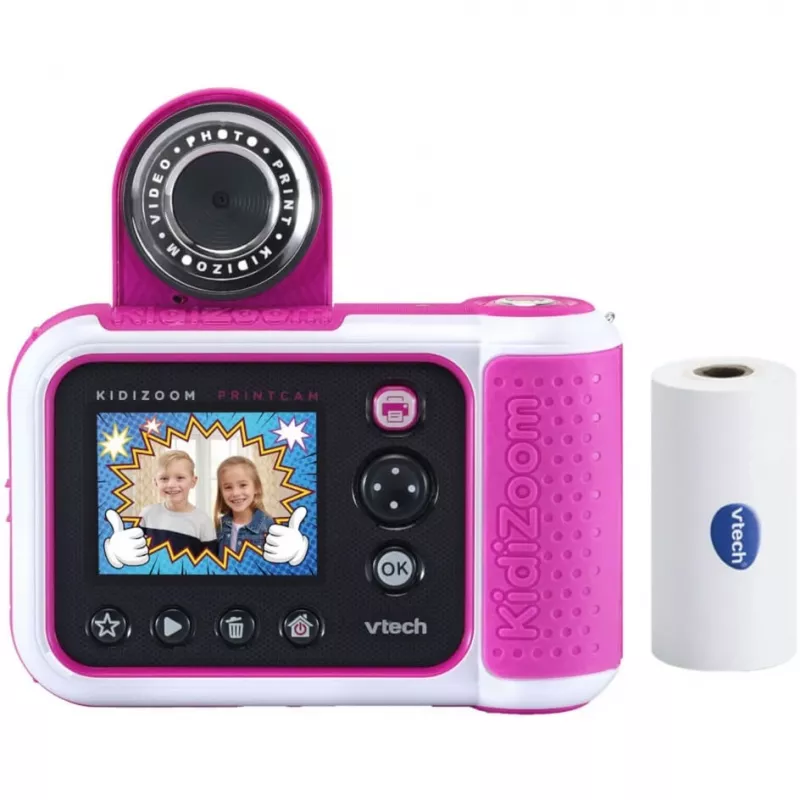 VTech Kidizoom Print Cam rosa – câmara digital com impressão térmica