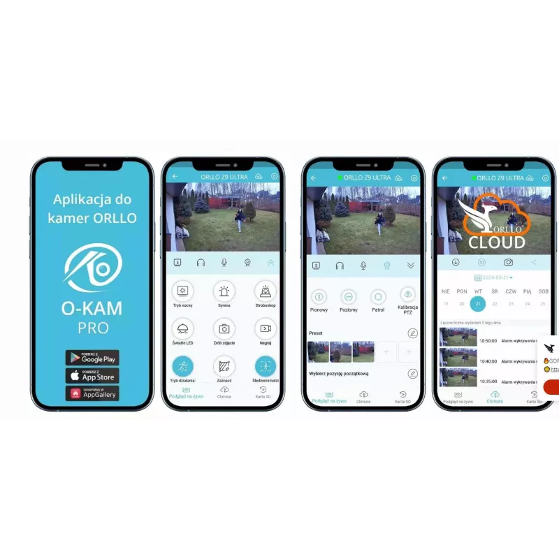 ORLLO Z9 ULTRA Câmara IP rotativa para exterior, 4 MP, zoom 10x