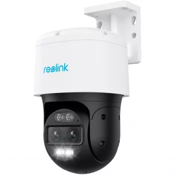 Reolink TrackMix Série P760 câmara IP PoE 4K com lente dupla e rastreio automático por zoom, visão noturna a cores, exterior/interior