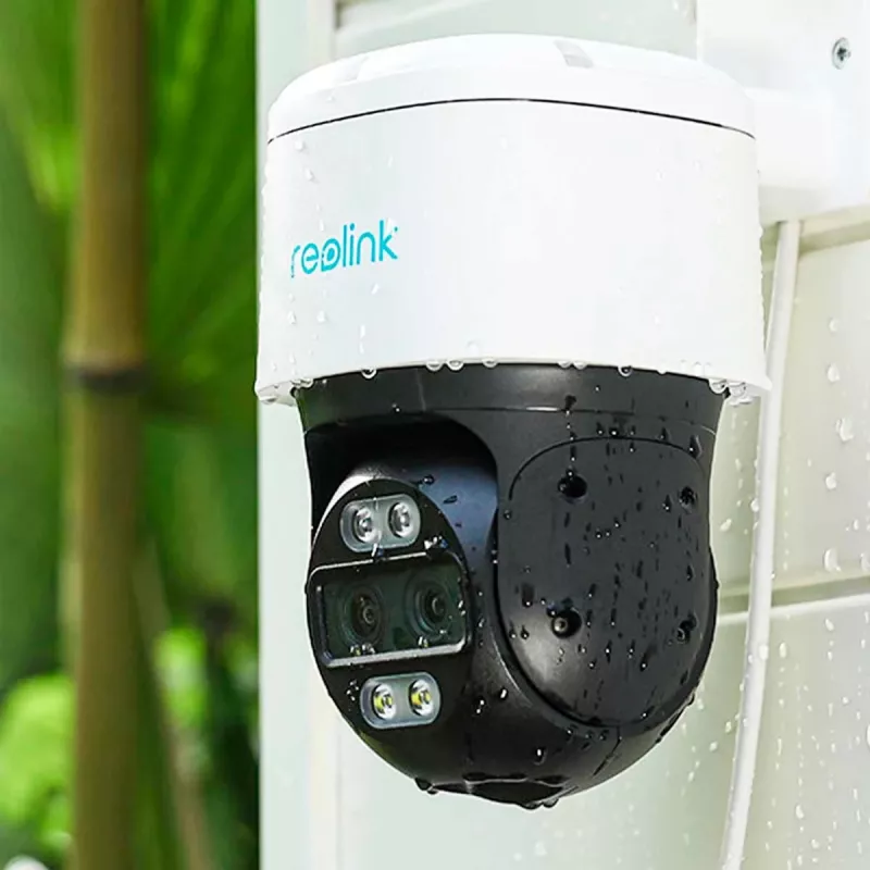 Reolink TrackMix Série P760 câmara IP PoE 4K com lente dupla e rastreio automático por zoom, visão noturna a cores, exterior/interior