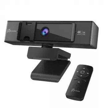 j5create JVCU435-N webcam 4K Ultra HD com zoom digital 5x e telecomando