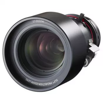 Objetiva zoom Panasonic ET-DLE250 33,9-53,2 mm f/1,8-2,4 para PT-D5000, DW6300, RCQ10, RCQ80, RZ120, RZ690, RZ770