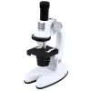 LEAN TOYS Conjunto Educativo Microscópio para Crianças Zoom 1200x Acessórios Branco