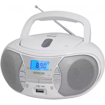 SENCOR SPT 2700WH Rádio Boombox CD/BT/MP3/USB/FM Branco