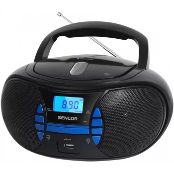 SENCOR SPT 2700BK Rádio Boombox CD/BT/MP3/USB/FM Preto