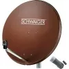 SCHWAIGER Conjunto de Antena Parabólica 80 cm com LNB Single, Vermelho Tijolo
