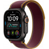 Apple Watch Ultra 4 GPS + Cellular 49 mm caixa de titânio preta com Trail Loop Borgonha – M/L