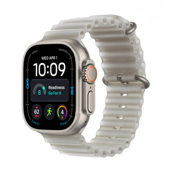 Apple Watch Ultra 4 GPS + Cellular 49 mm caixa de titânio natural com pulseira Ocean cinzento translúcido