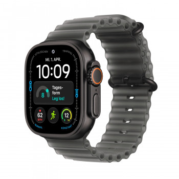 Apple Watch Ultra 4 GPS + Cellular 49 mm caixa de titânio preto com pulseira Ocean preto translúcido