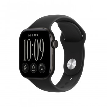 Apple Watch Series 12 GPS 42 mm caixa de alumínio preto com pulseira desportiva preta – S/M