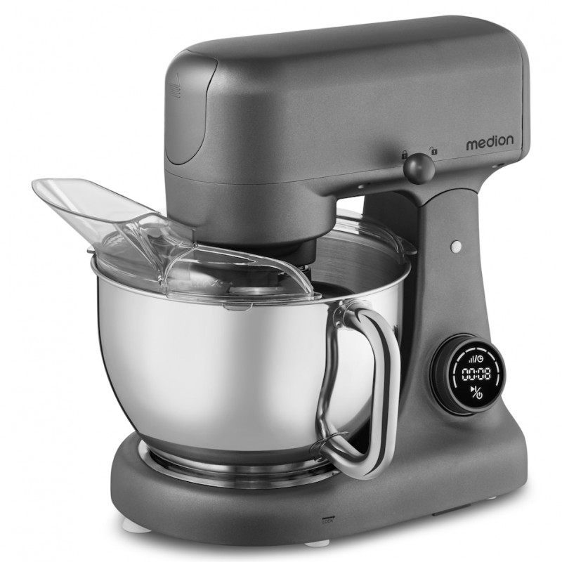 Medion MD12600 robot de cozinha digital, 800 W, taça de 4,6 L (50076302)