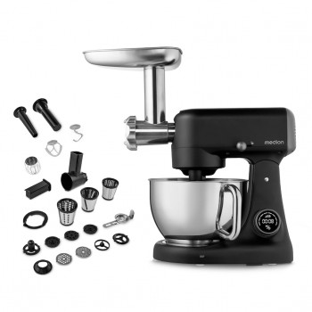 Medion MD12600 robot de cozinha digital, 800 W, taça de 4,6 L, preto (50076278)