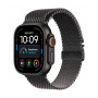 Apple Watch Ultra 4 GPS + Cellular 49 mm caixa de titânio preto com pulseira Milanaise de titânio preta - M