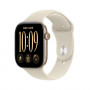 Apple Watch Series 12 GPS 42 mm caixa de alumínio dourado com pulseira desportiva areia – S/M