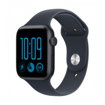 Apple Watch SE 3 GPS 44 mm caixa de alumínio meia-noite com pulseira desportiva azul – M/L
