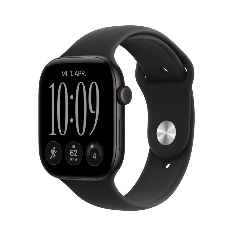 Apple Watch Series 12 GPS + Cellular 46 mm caixa de alumínio preto com pulseira desportiva preta – S/M